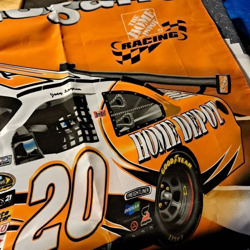Joey Logano Home Depot #20 racing flag 5 x 3 - Picture 4 of 6